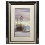 D. Stouffer watercolor, Double matted and framed,