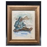 Ellen Henne original oil on board of a traditional