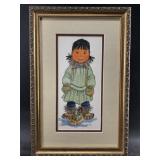 Joan Arend Kickbush original watercolor of a young