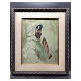 Harvey Goodale original oil on canvas of a young N
