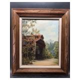 Original oil on canvas in wood frame, by Blake Elm