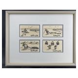 Collection of 4 Robert Mayokok sketches, double ma