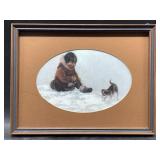 Matted and framed art. See photos for measurements
