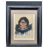 Matted and framed art. See photos for measurements