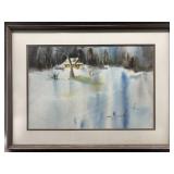 Marie Shaughnessy water color of Anderson house, E