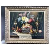 Bela Balogh original oil on canvas, "Banquet of Be