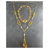 Pair of ornate, vintage necklaces