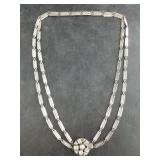 Unique vintage, silver-toned necklace