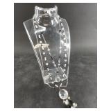 3 Vintage necklaces silver toned