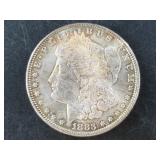 Morgan silver dollar:  1883 beautifully toned AU o