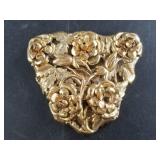 Extremely detailed brass pocket brooch