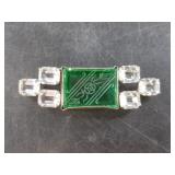 Beautiful Art Deco Revival Czech faceted and carve