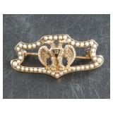 Antique 14kt gold 30 second degree Mason lapel pin