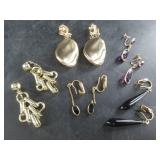 5 Sets of vintage clip on earrings