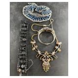 Collection of blue fashion jewelry
