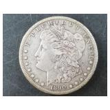 Morgan silver dollar:  1890 S