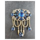 Vintage Czech brooch with pocket clip