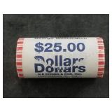 George Washington $25 bank roll of Presidential do