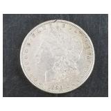 Morgan silver dollar:  1890 cleaned