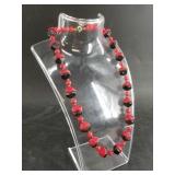 Vintage 1930s art deco glass bead necklace