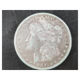 Morgan silver dollar:  1886 O, removed from PVC sl