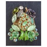 Lovely faceted fashion brooch vintage German