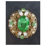 Lovely faceted fashion brooch West German, Victori
