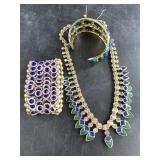 Collection of blue fashion jewelry