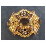Lovely faceted fashion brooch of vintage Austrian