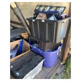 Large lot of storage bins, storage containers, etc