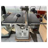 Delta Unisaw on a heavy duty rolling base, gently