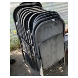 13 Metal folding chairs