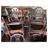 4 Matched dining chairs