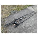 5 Assorted rods and reels