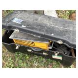 Storage bin, assorted tools including a tile cutte