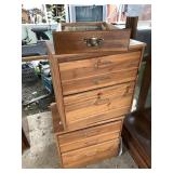 Matched pair of low chest of drawers, 22' wide x 1