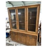 Large china hutch with underneath storage, 60' lon