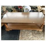 Low coffee table with under table storage  47.5' l