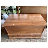 Contemporary blanket chest with 3 extra drawers 45