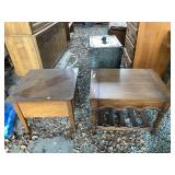 2 Mismatched side tables various sizes