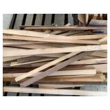 Pile of wood, small pieces include maple, walnut,