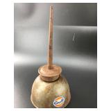 Vintage oil can from"Gulf", about seven inches tal