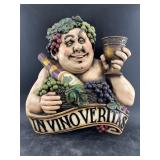 Resin wall hanger depicting Bacchus Roman God of W