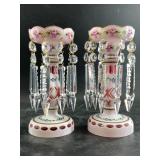 Pair of Bohemian Czech glass lusters from Heritage
