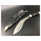 Simple kukri with leather sheath, traditionally as
