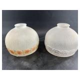 2 Antique lamp shades, 2"