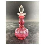 Vintage Fenton perfume bottle, 7" tall