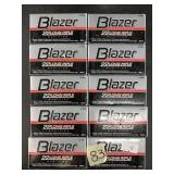 Ten 50 round boxes of Blazer .22LR 40 grain