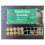 Vintage partial box of Remington .303 Savage 8 liv