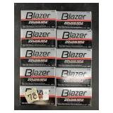 Ten 50 round boxes of Blazer .22LR 40 grain